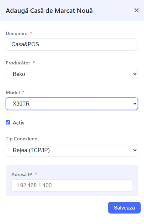 Configurare POS Any bank by Beko în FisCool
